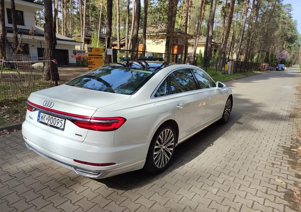 Audi A8 cena 210000 przebieg: 97000, rok produkcji 2019 z Warszawa małe 667